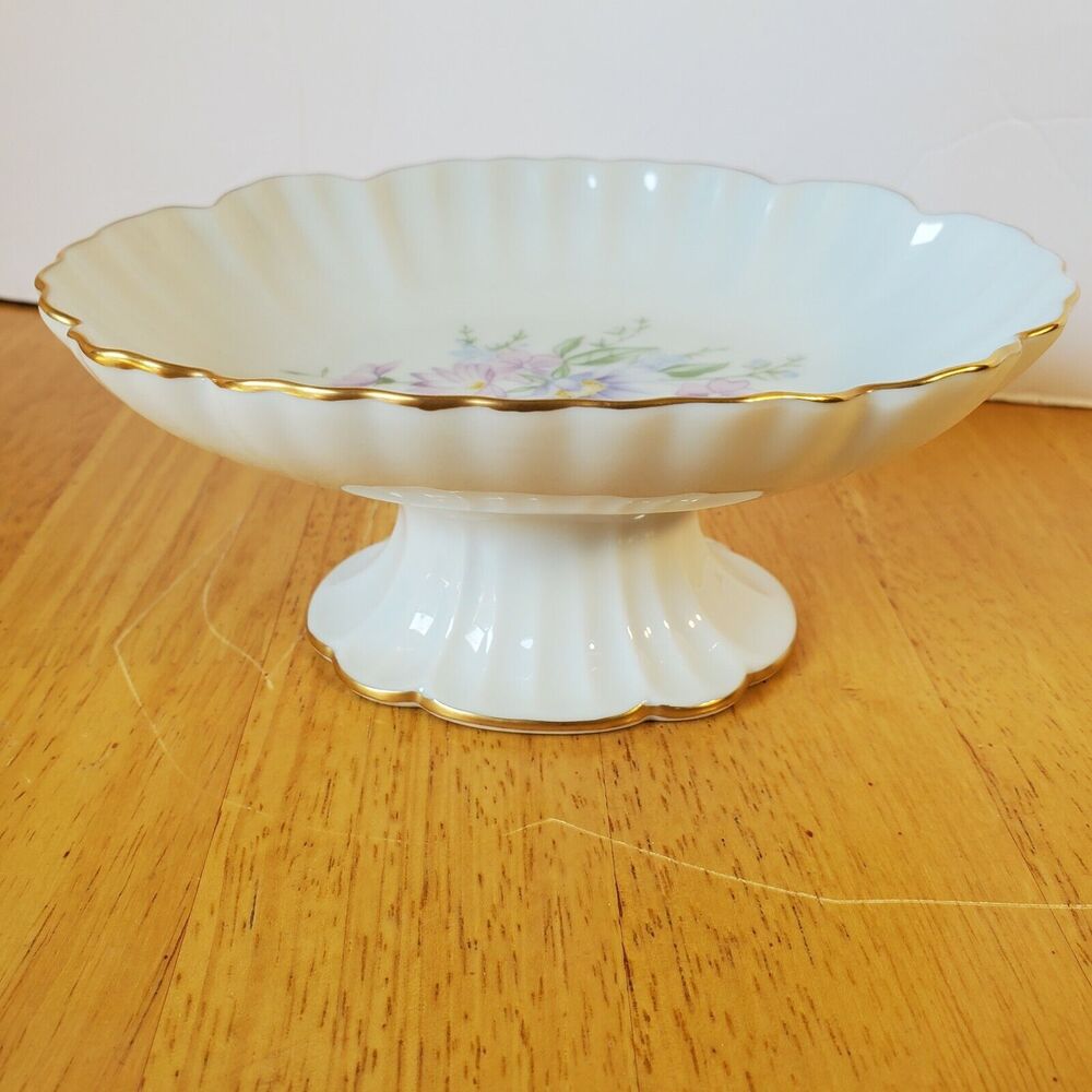 Pickard Porcelain Dish 6x4.5" Hand Decorated Floral Pattern Gold Trim - Picture 7 of 12